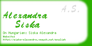 alexandra siska business card